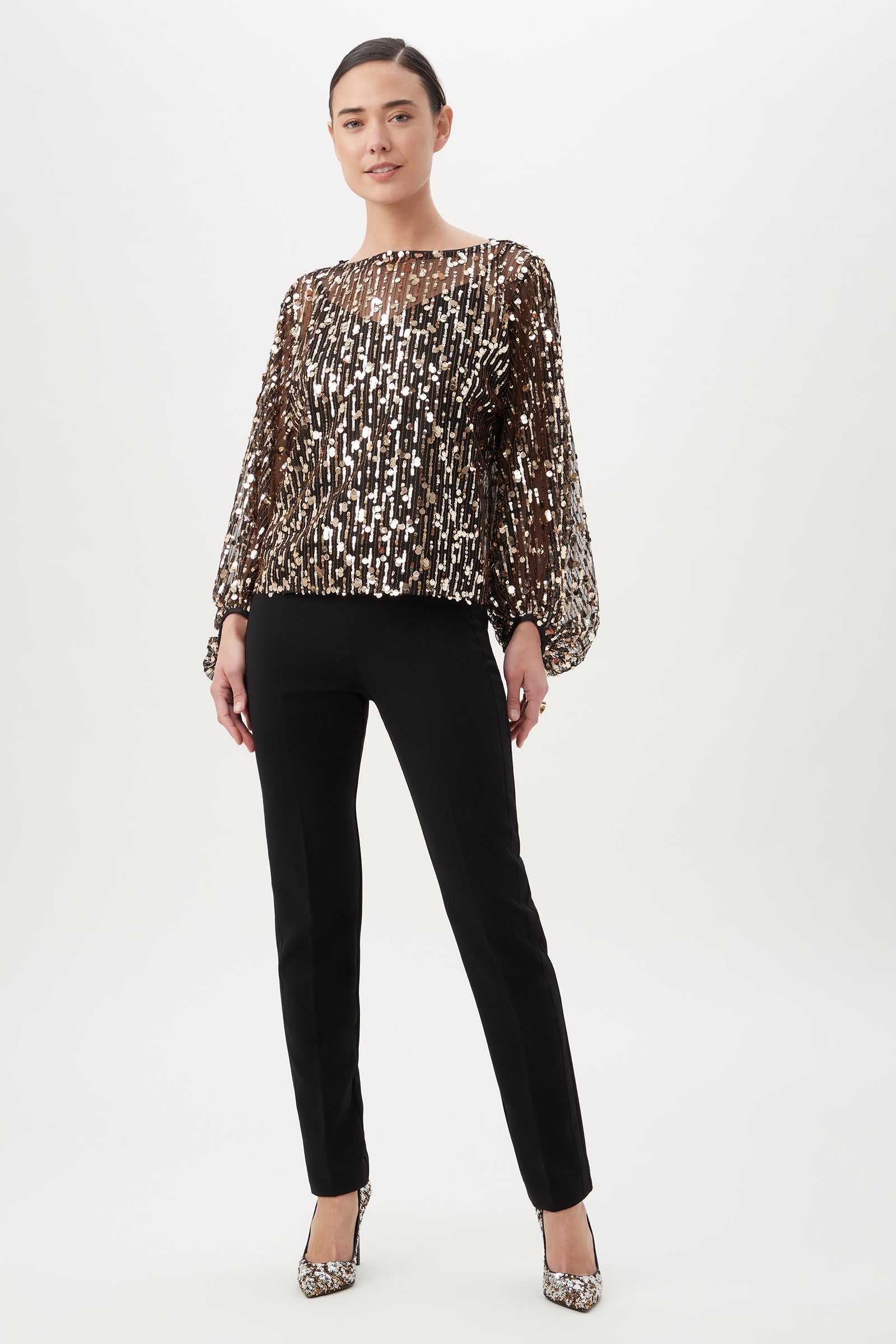 XS trina turk 2024 sequined top