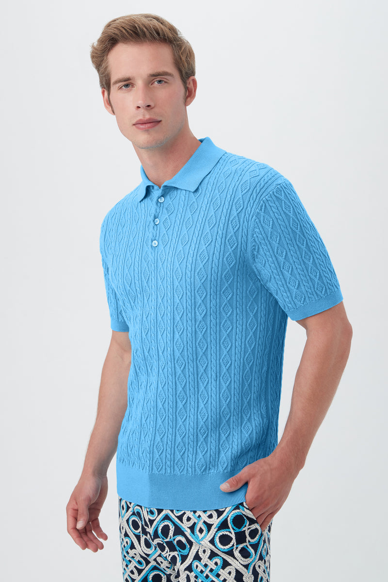 NEWPORT SHORT SLEEVE POLO in BELOW DECK BLUE additional image 11