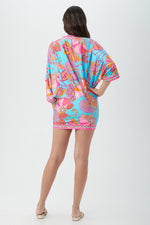 WOMEN'S MEILANI V-NECK CASABLANCA TUNIC SWIM COVER-UP DRESS in MULTI additional image 1