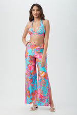 WOMEN'S MEILANI BORDER SIDE SLIT SWIM COVER-UP PANT in MULTI additional image 2