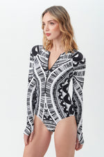 WOMEN'S HULA LONG SLEEVE ZIP UP ONE PIECE PADDLE SUIT in WOMEN'S HULA LONG SLEEVE ZIP UP ONE PIECE PADDLE SUIT additional image 4