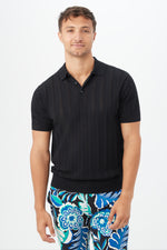 COLE SHORT SLEEVE POLO in BLACK