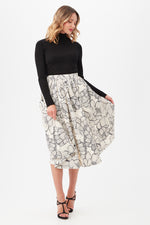 AURELIA SKIRT in SAVANNA SAND/BLACK additional image 7