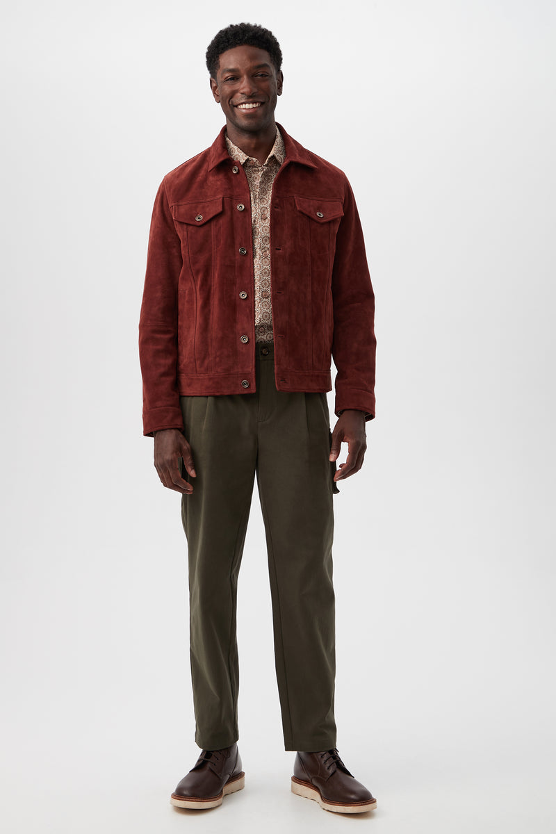 ANGELINO TRUCKER JACKET in MAHOGANY additional image 2