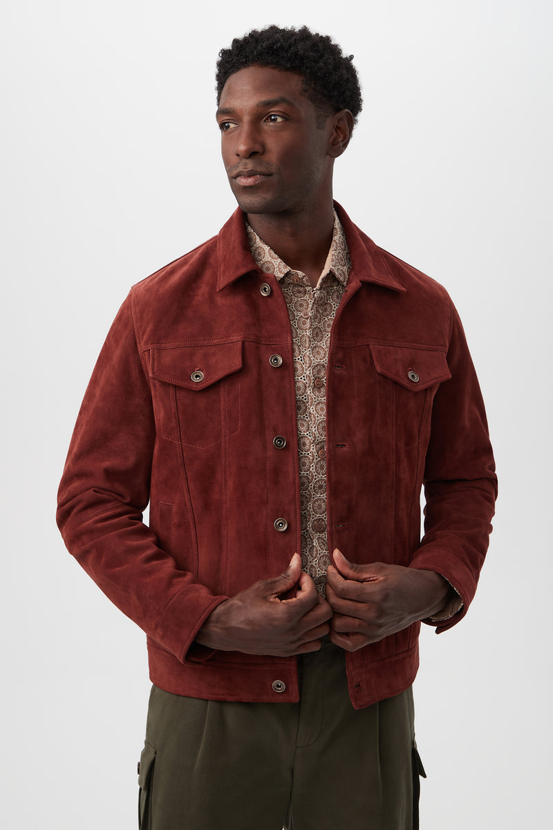 ANGELINO TRUCKER JACKET in MAHOGANY additional image 5