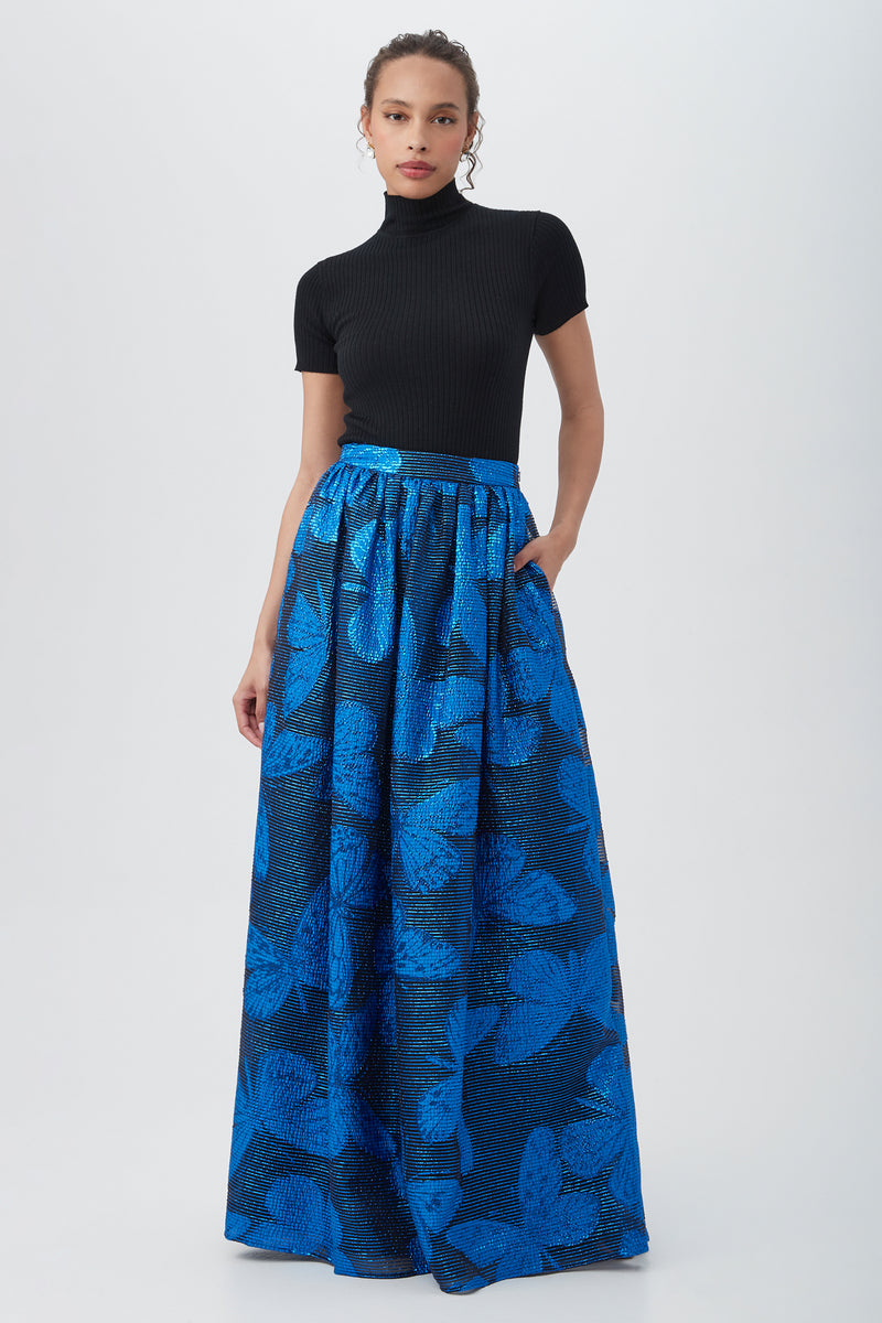 Aurelia 2 Butterfly Organza Maxi Skirt in BEWITCHING BLUE additional image 4