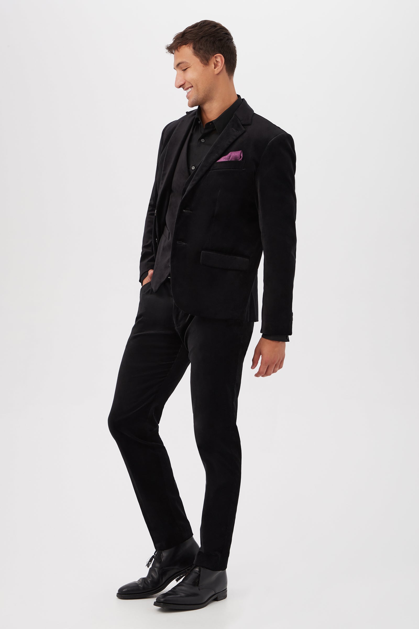 Thurston Blazer - Black Velveteen