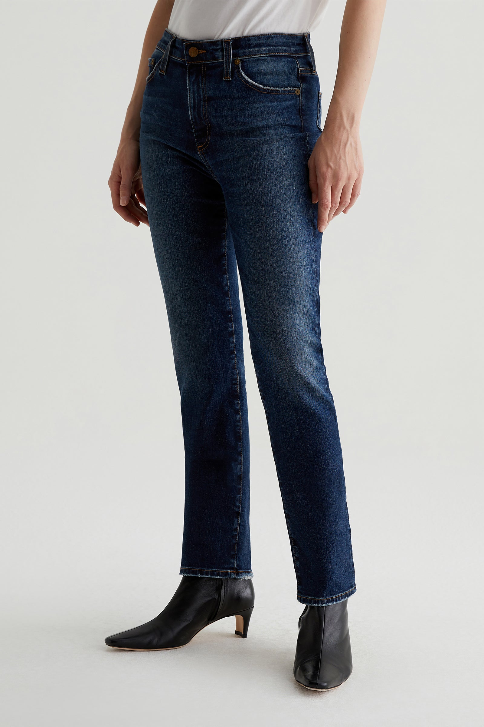 AG Mari High-Rise Slim Straight Leg Jeans