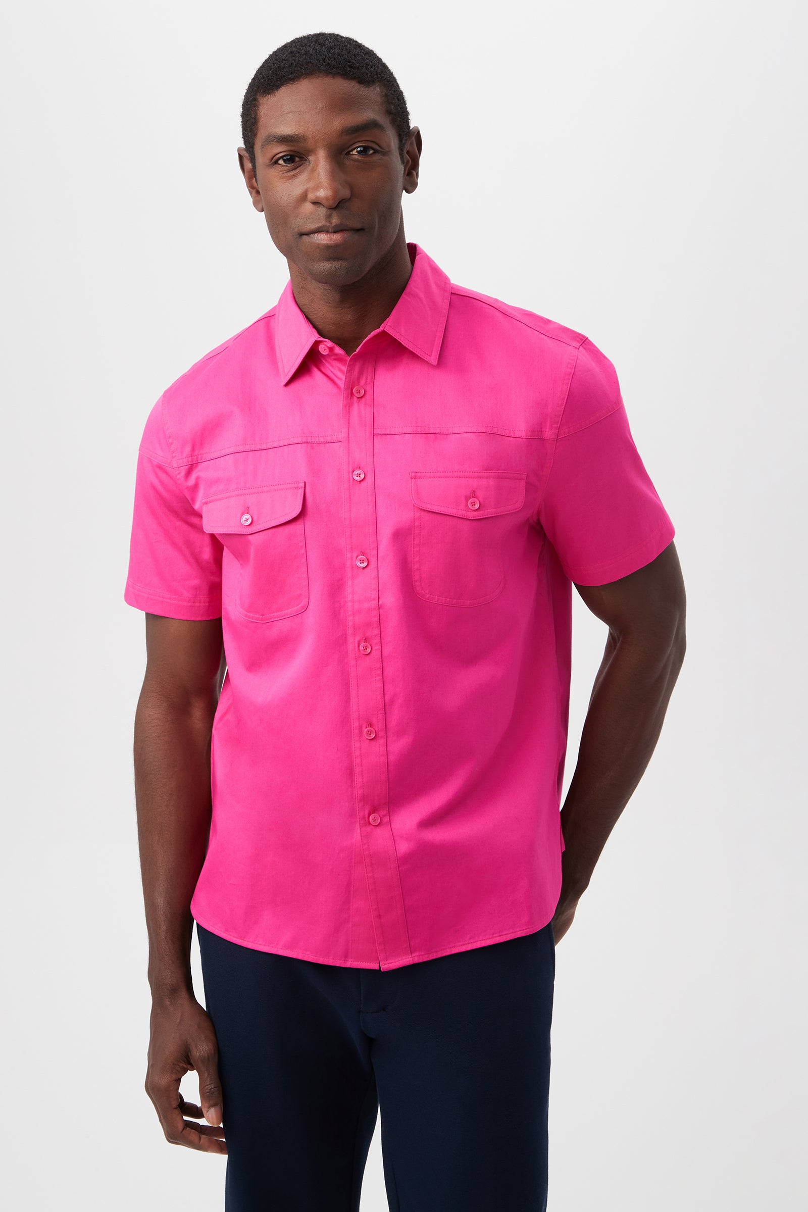 Shelton Short-Sleeve Shirt - Cotton Sateen