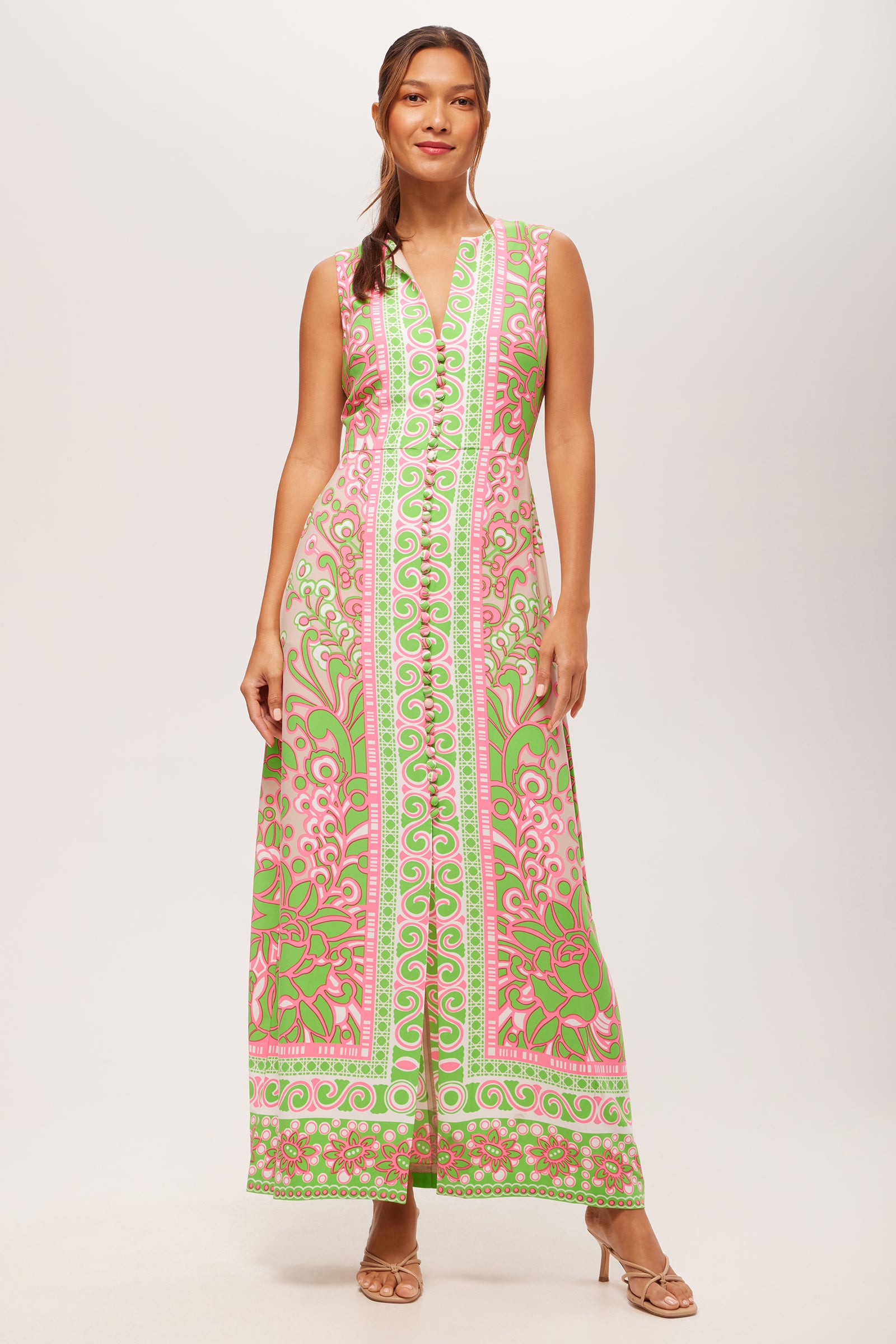 Novak Sleeveless Midi Dress - Petra Floral