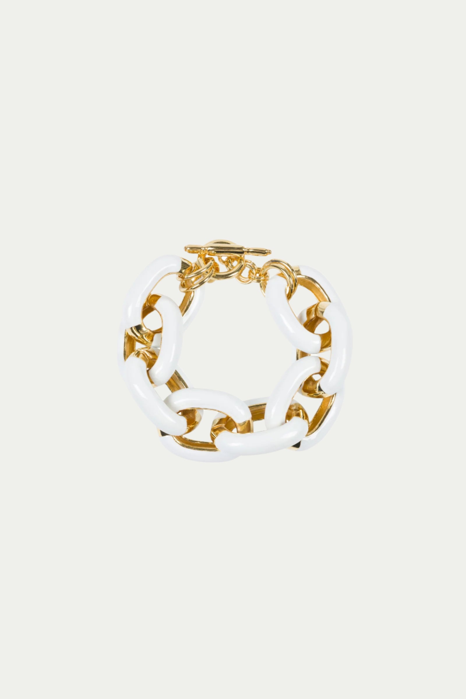 TT x KJL Enamel Link Bracelet - White