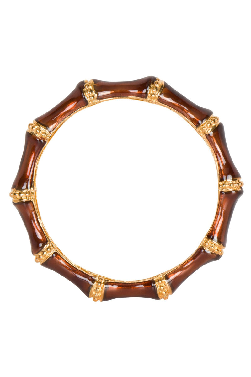 KJL RESIN BAMBOO BANGLE BRACELET in BROWN additional image 1