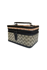 FREYA RATTAN TRAIN CASE in BLACK/BROWN additional image 1