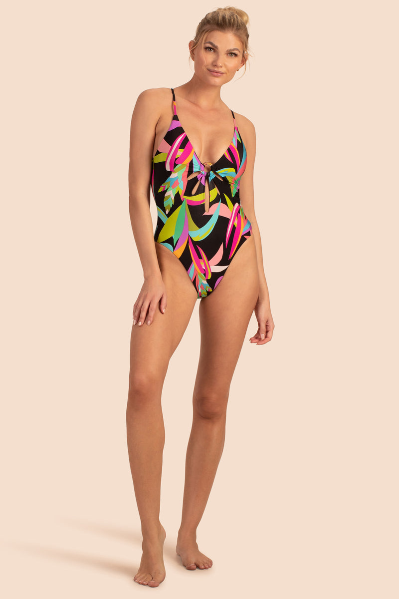 Trina Turk Deco Stripe One-Piece Swimsuit - Macy's