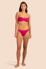 WOMEN'S OLYMPIA RIB LOW RISE FRENCH CUT SWIM BOTTOM in PINK PEPPERCORN additional image 7