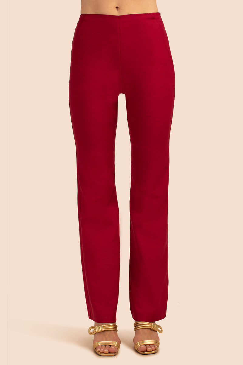 Liquorish Floral Print Tailored Red Trousers – Liquorish Online