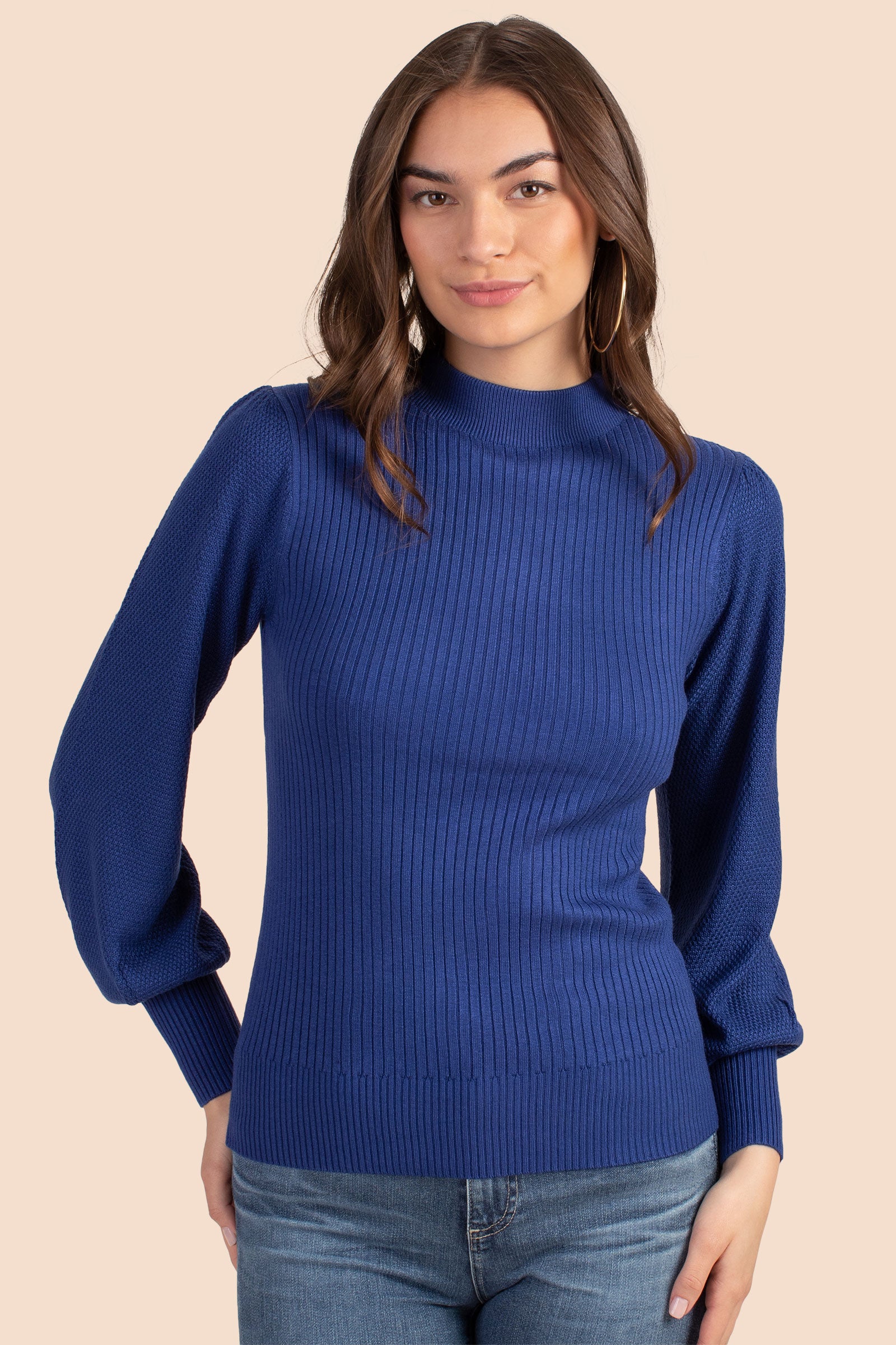 Women's Sweaters | Tom Collins Mock Neck Sweater | Trina Turk