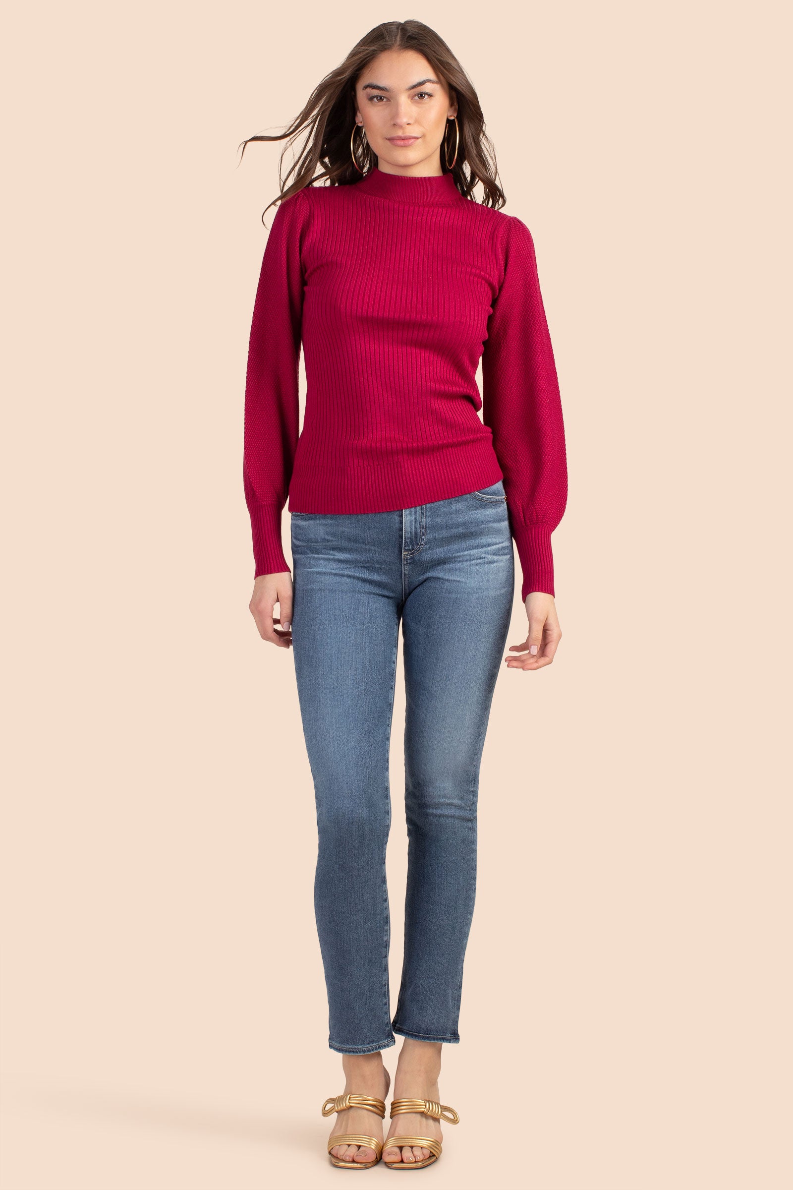 Women's Sweaters | Tom Collins Mock Neck Sweater | Trina Turk
