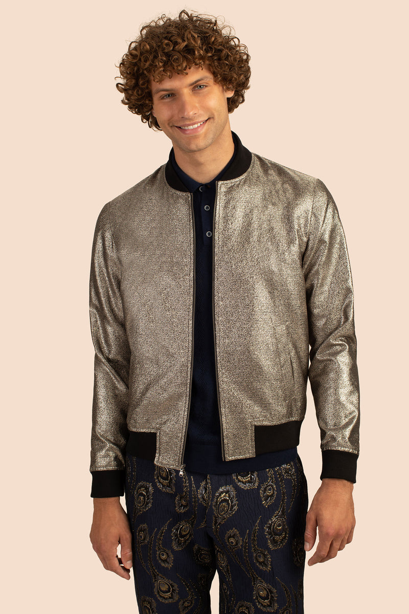 Giuseppe Zanotti Men metallic bomber jacket – Angel Couture
