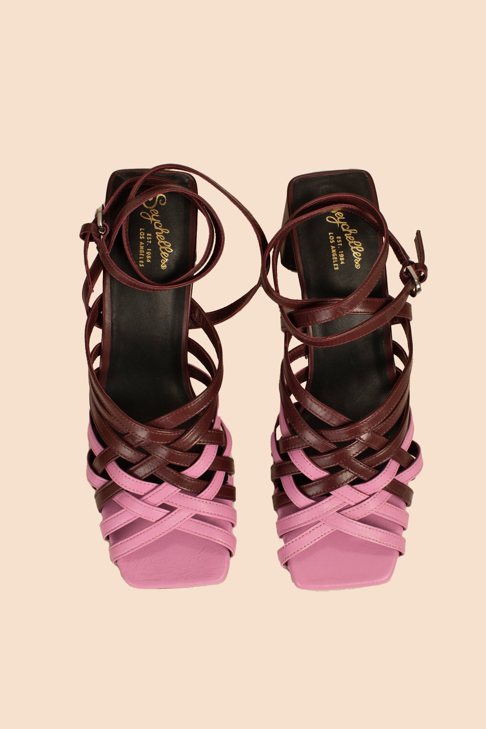 Burgundy discount strappy heels